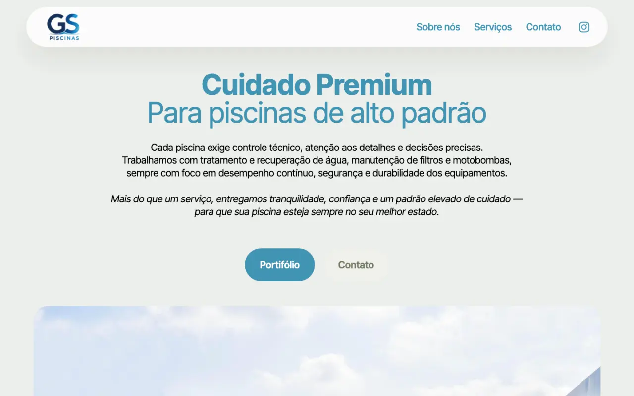 GS Piscinas website